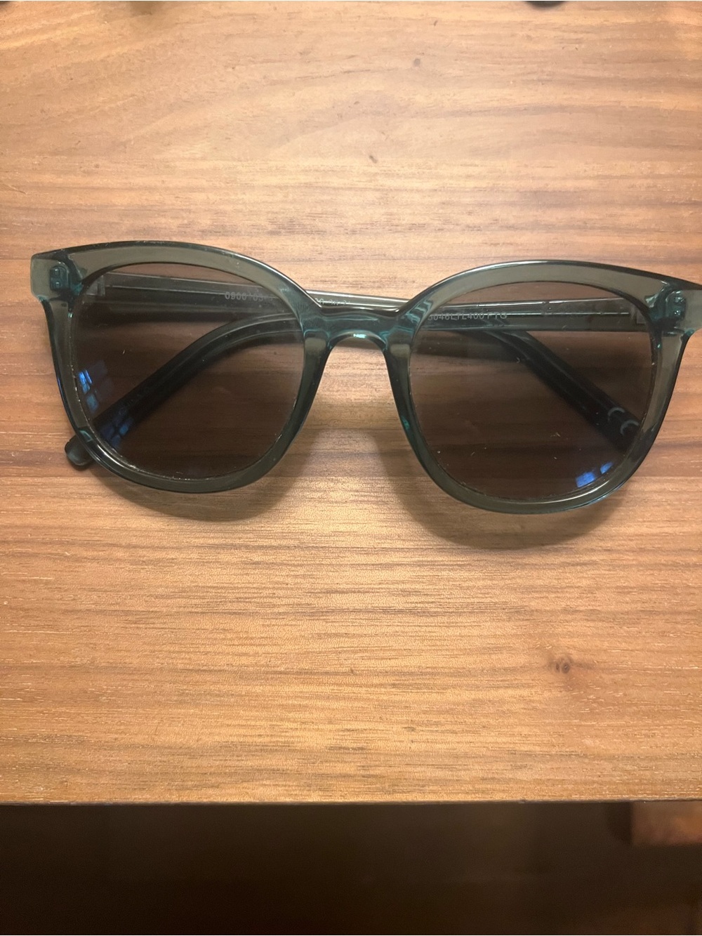 Target Teal Frame Sunglasses with Dark Lenses
